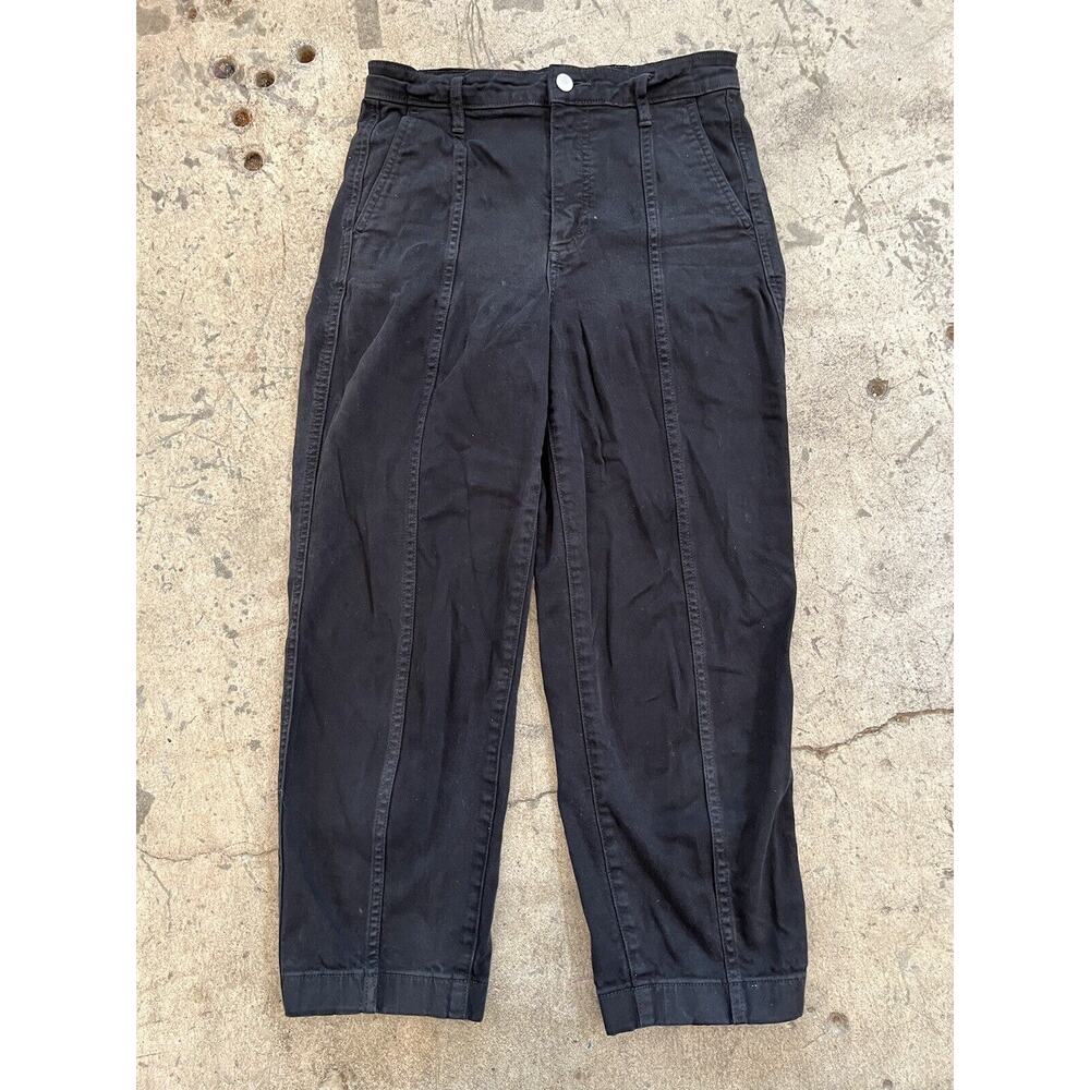 EVERLANE‎ Women's The Tencel Relaxed Chino Utility Pant Black Zip Fly Size 6R